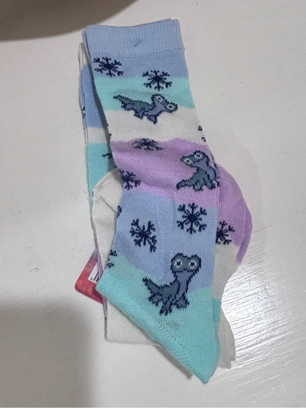 Disney Frozen II Kids Socks with Elsa, Olaf & Pastel Blue, Lavender